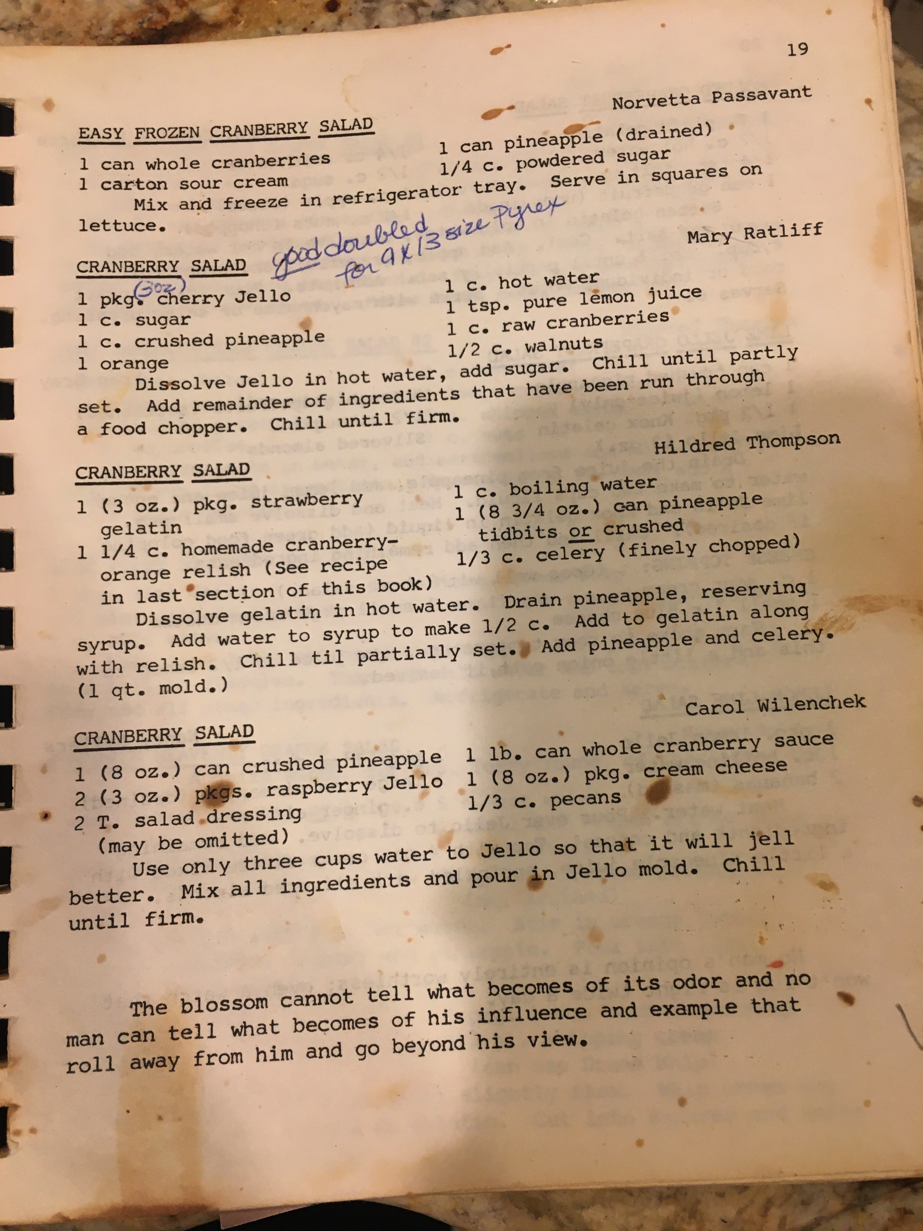 Cranberry Jello Salad