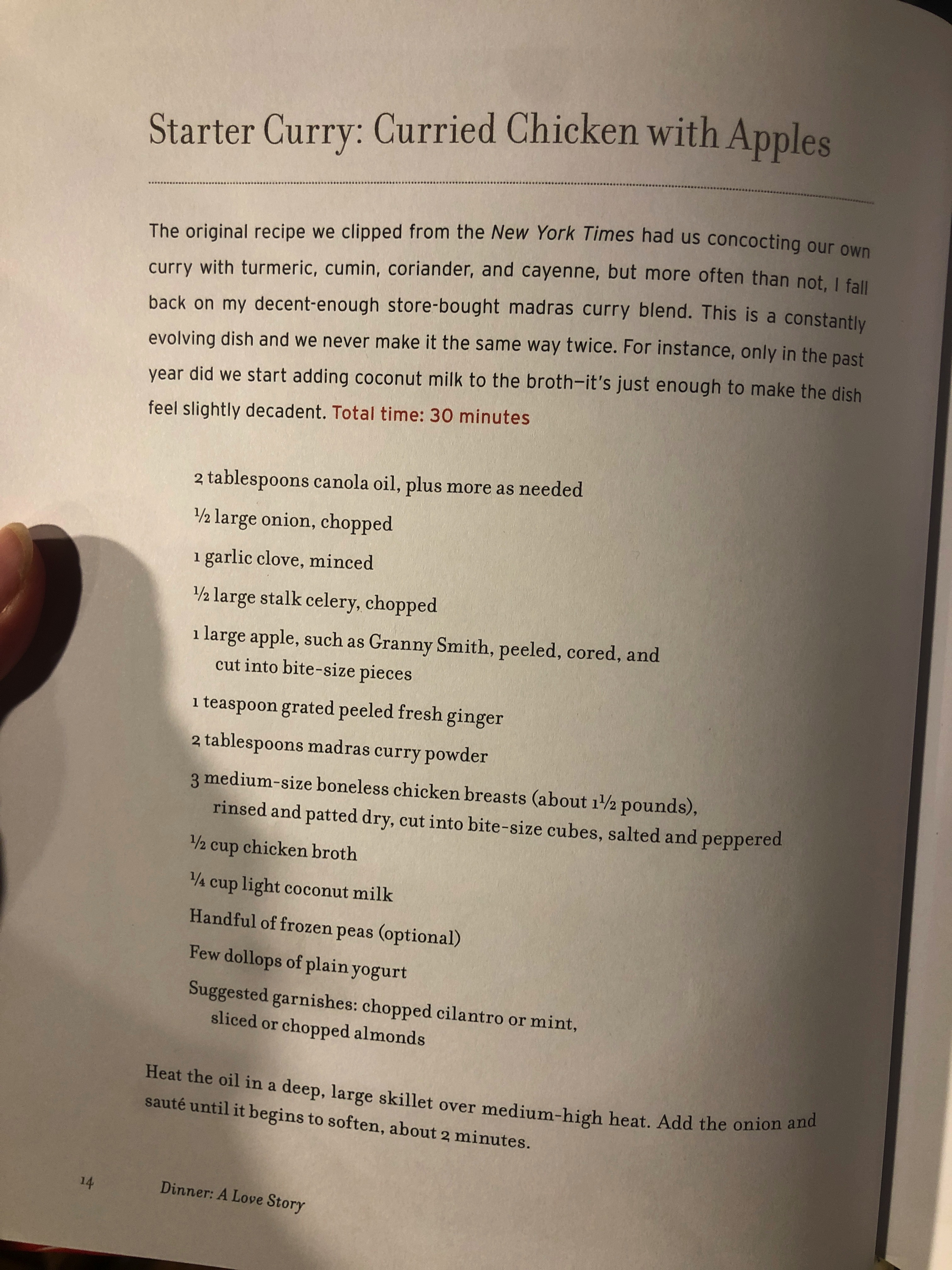 Curried Chicken with Apples