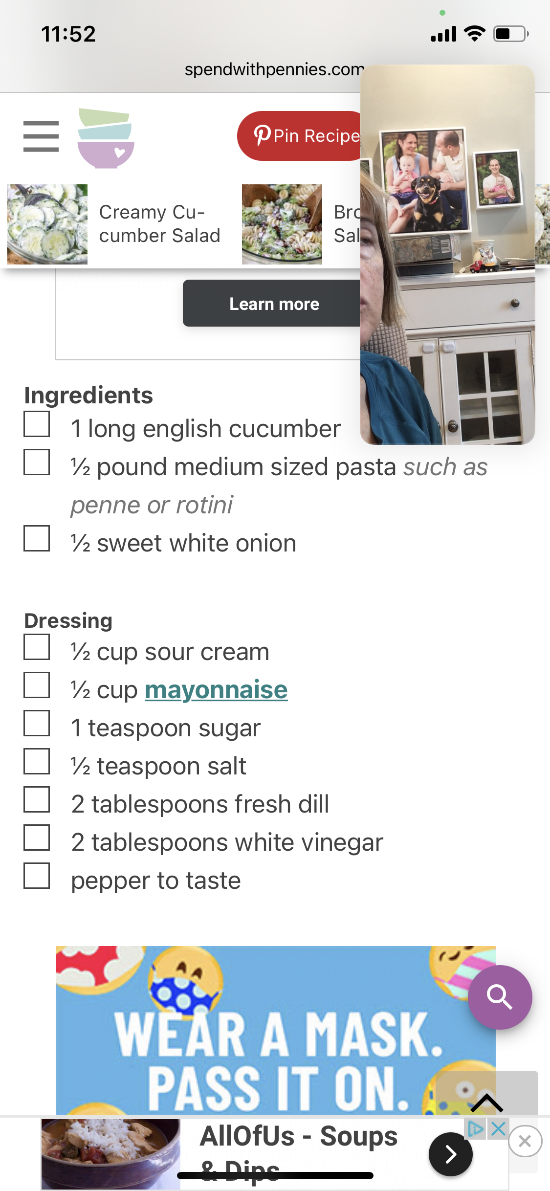 Creamy Cucumber Pasta